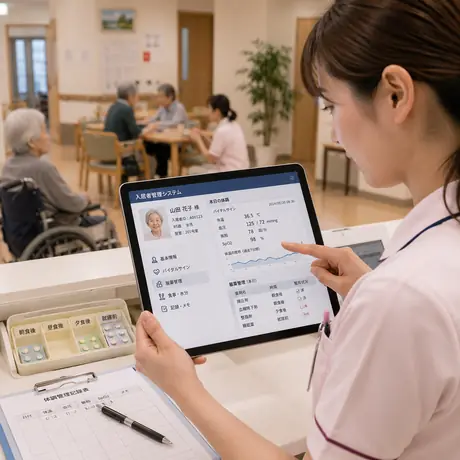 医療機関・介護施設の利用者管理アプリの利用イメージ